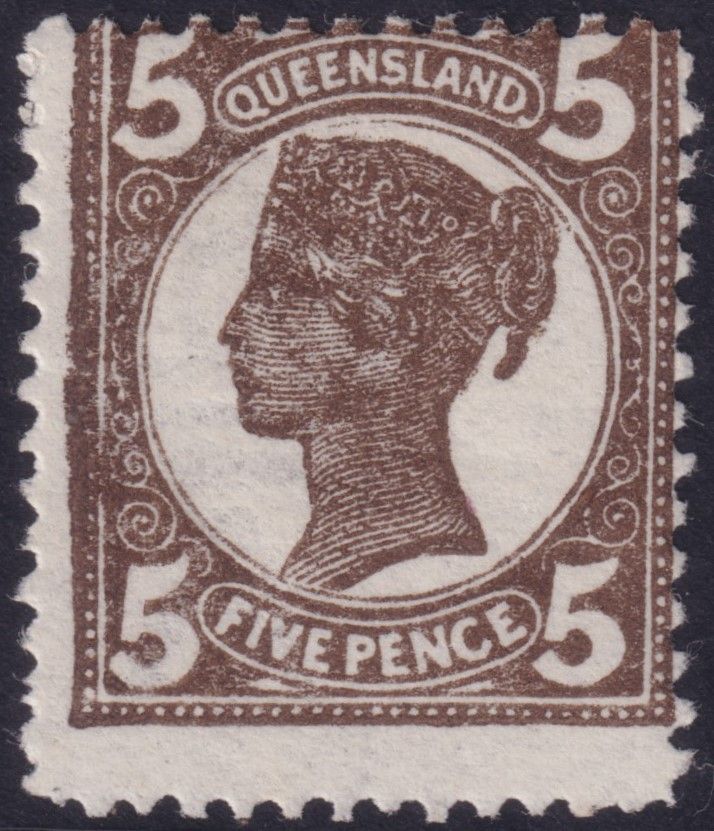 Queensland 1909 5d Sepia