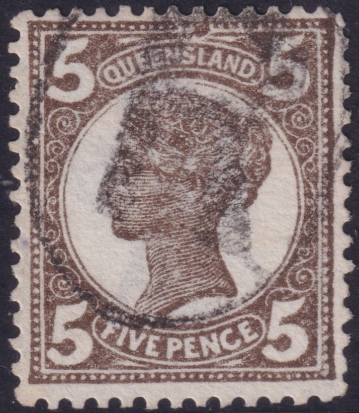 Queensland 1909 5d Sepia