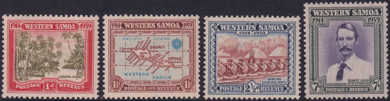 Samoa 1939 25th Anniversary of NZ Control Set