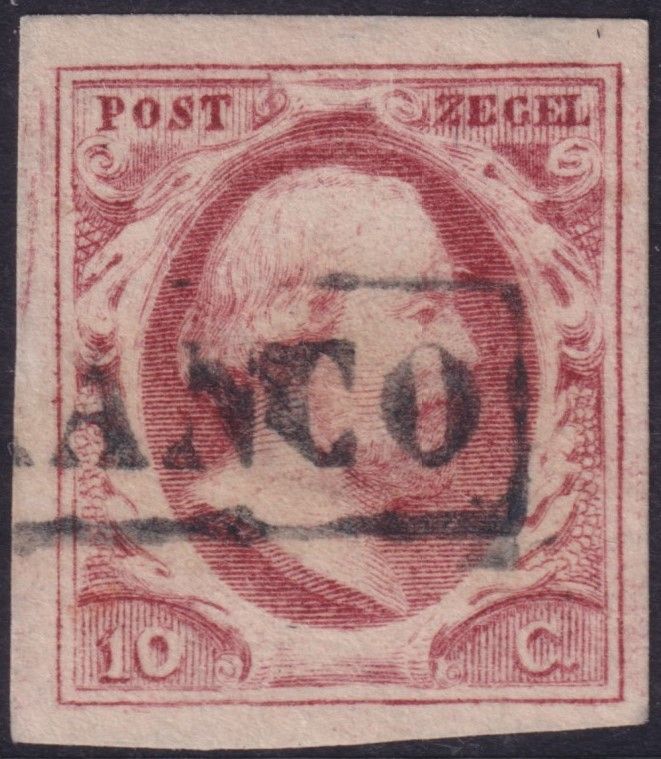Netherlands 1852 10c Red Imperf