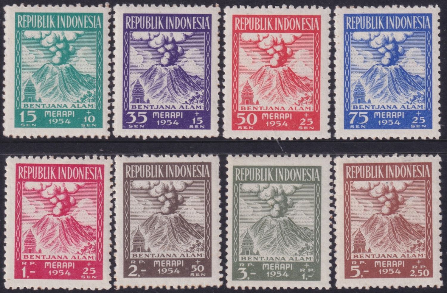 Indonesia 1954 National Disasters Relief Fund Set