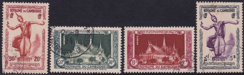 Cambodia 1951 Definitives Selection