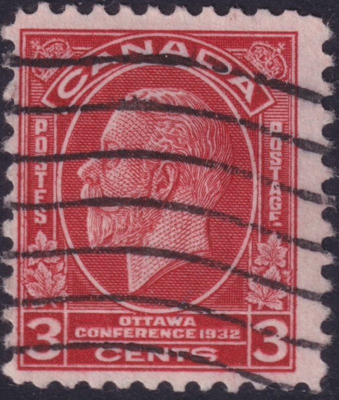 Canada 1932 3c Red with Broken E Variety