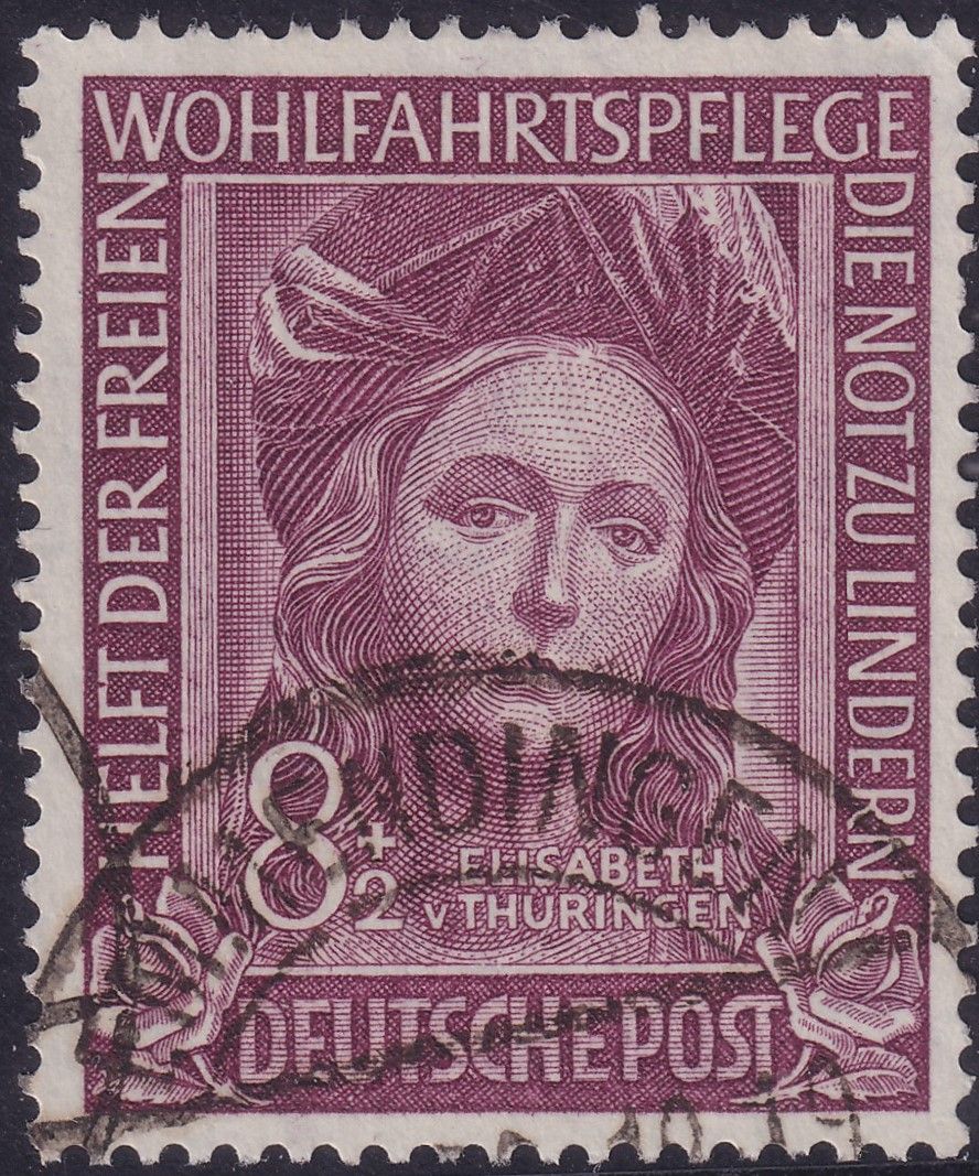 West Germany 1949 8pf+2pf Refugee Relief Fund