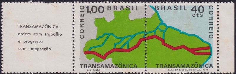 Brazil 1971 Trans-Amazon Highway Set See Notes