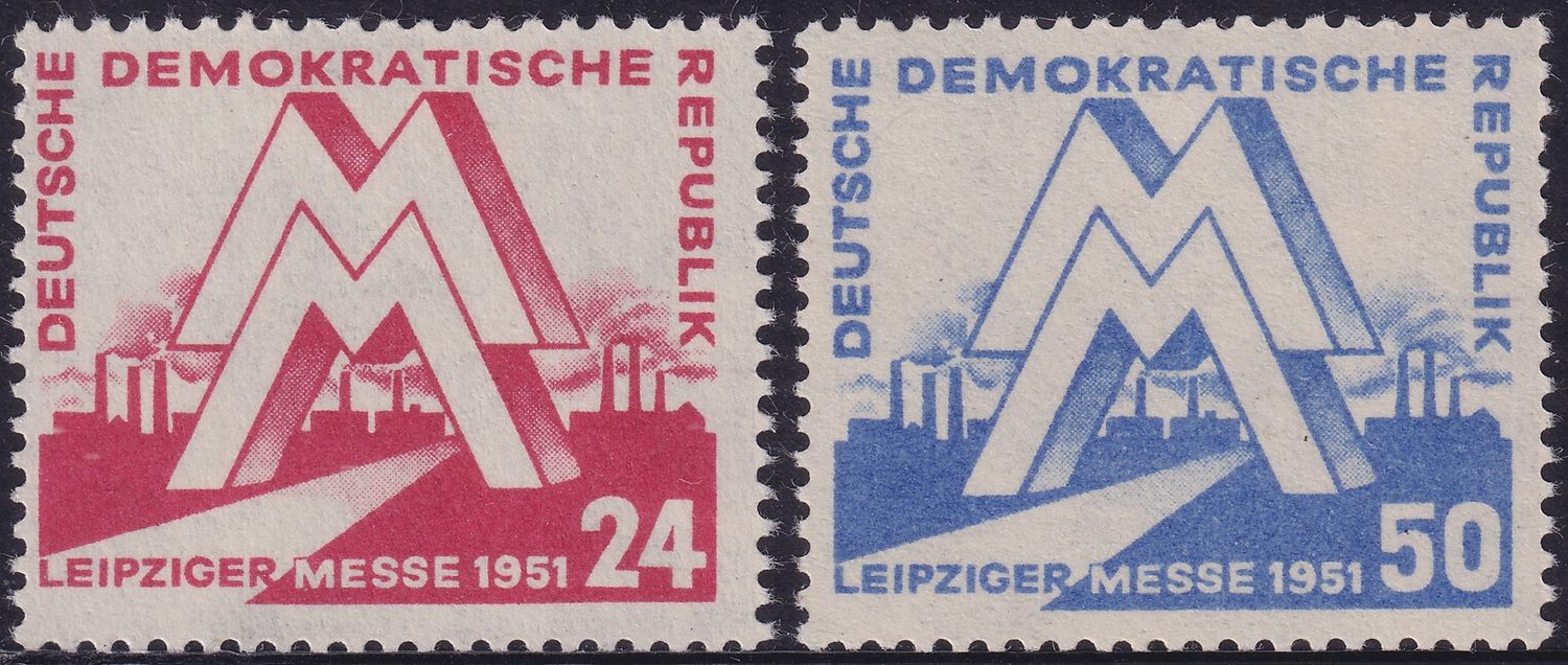 East Germany 1951 Leipzig Fair Set