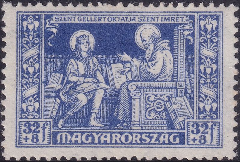 Hungary 1930 32f+8f Blue Death Anniversary of St Emeric