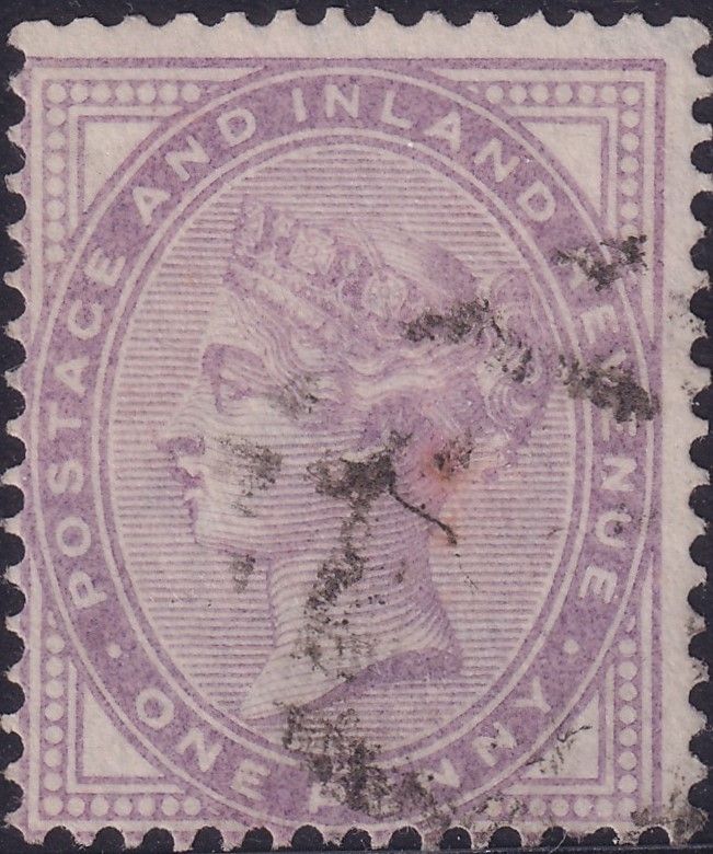 GB 1881 1d Pale Lilac 14 Dots