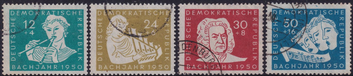 East Germany 1950 Bach Death Bicentenary Set