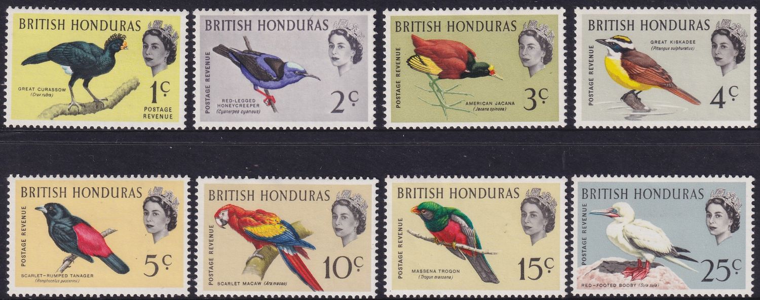 British Honduras 1962 Birds Short Set