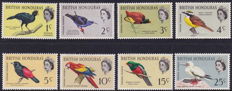 British Honduras 1962 Birds Short Set