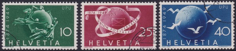 Switzerland 1949 75th Anniversary of UPU Set