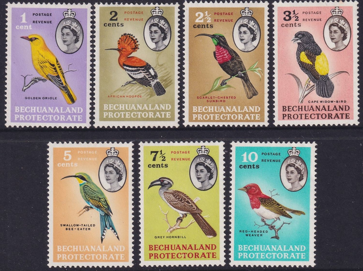 Bechuanaland Protectorate 1961 Birds Short Set