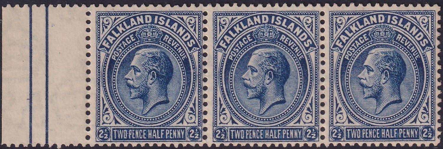 Falkland Islands 1921 2½d Deep Blue