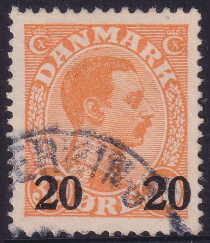 Denmark 1926 20o on 30o Orange