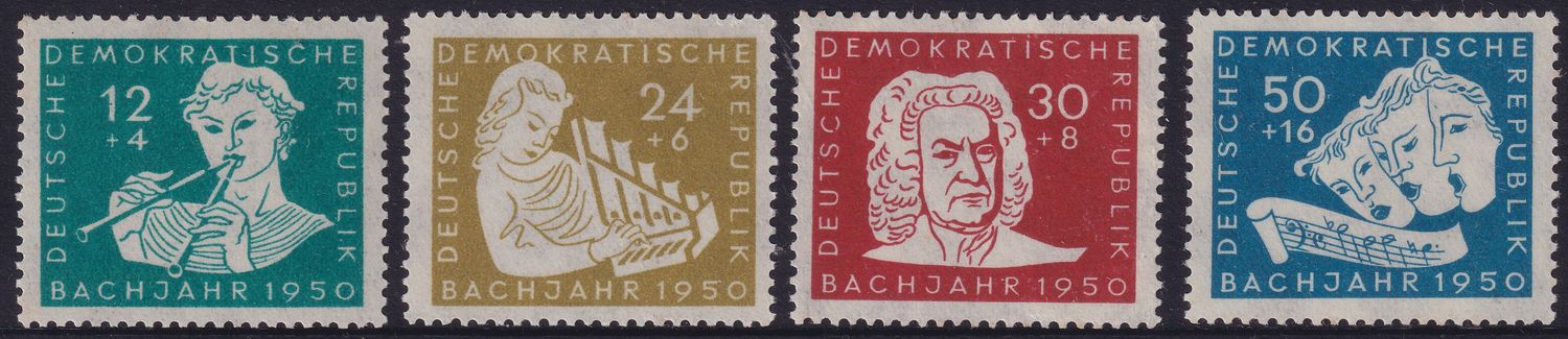 East Germany 1950 Death Centenary of Bach Set