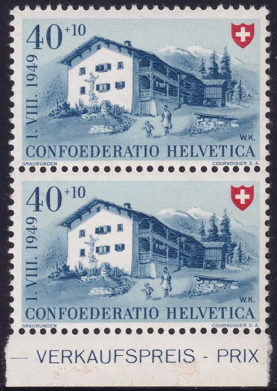 Switzerland 1949 40c+10c National Fete