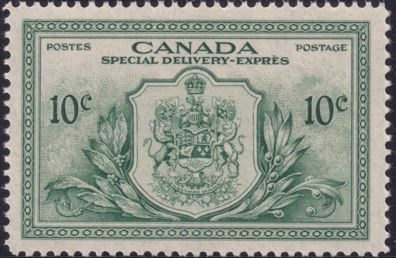 Canada 1946 10 Green Special Delivery (B)