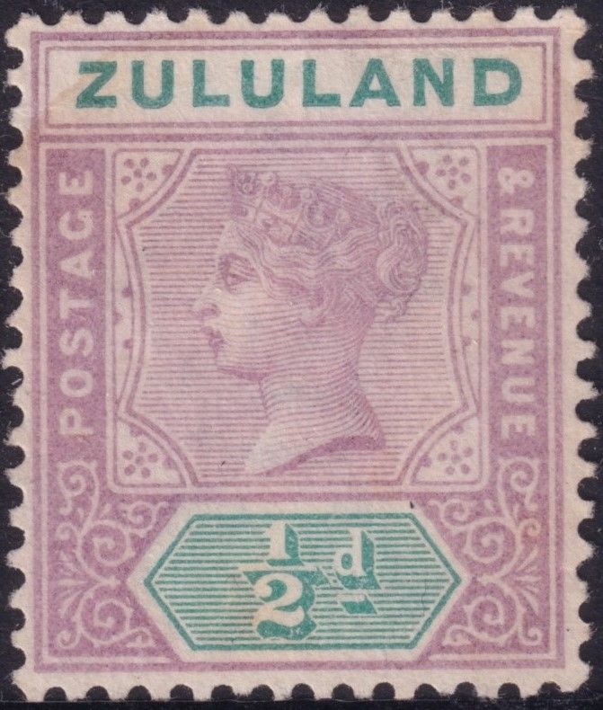 Zululand 1894 ½d Dull Mauve &amp; Green