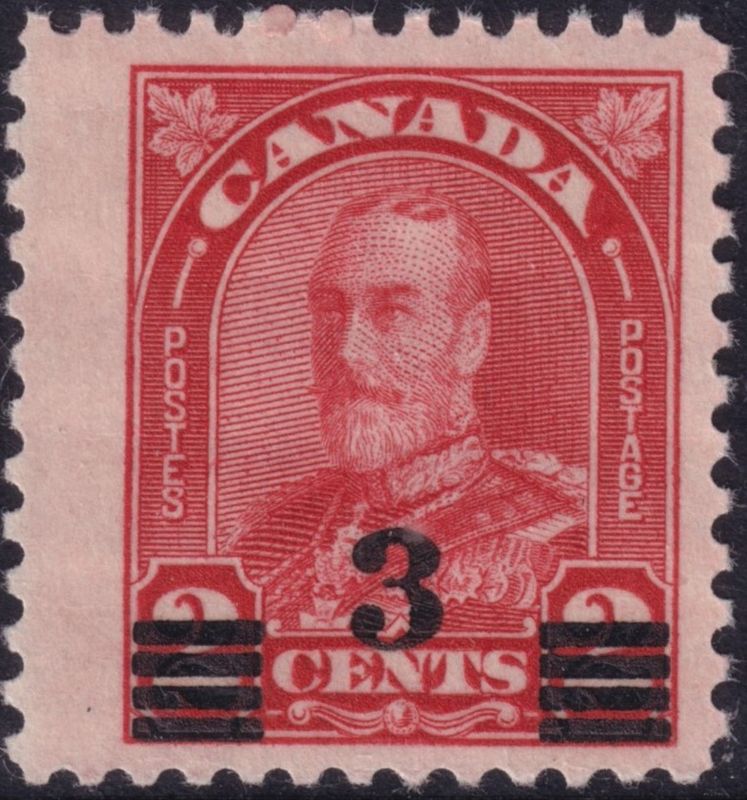 Canada 1932 3c on 2c Scarlet Die I (B)