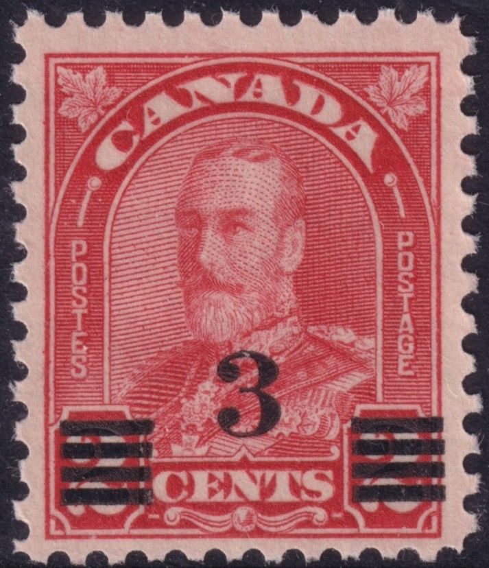 Canada 1932 3c on 2c Scarlet Die I (C)