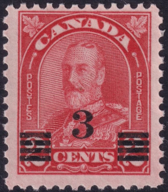 Canada 1932 3c on 2c Scarlet Die I (D)