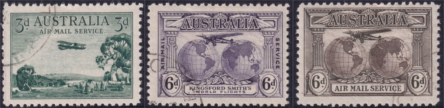 Australia 1929-1932 Air Mails CTO with Gum