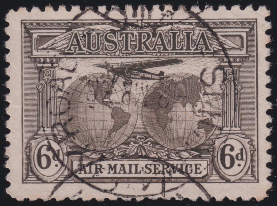Australia 1931 6d Sepia Air Mail