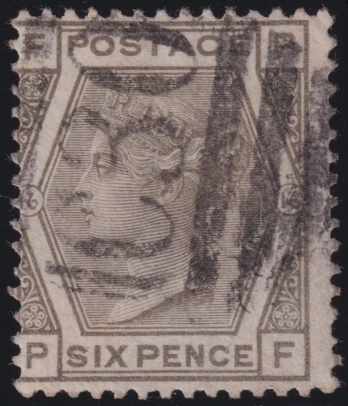 GB Used Abroad 1878 6d Grey Pl16 with C30 Valparaiso Cancel