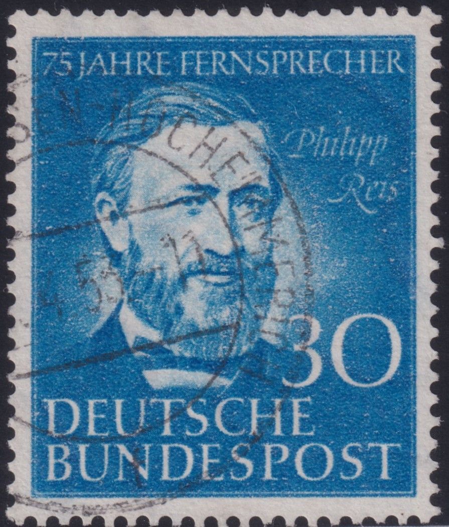 West Germany 1952 30pf Blue 75th Anniversary of Telephone Service