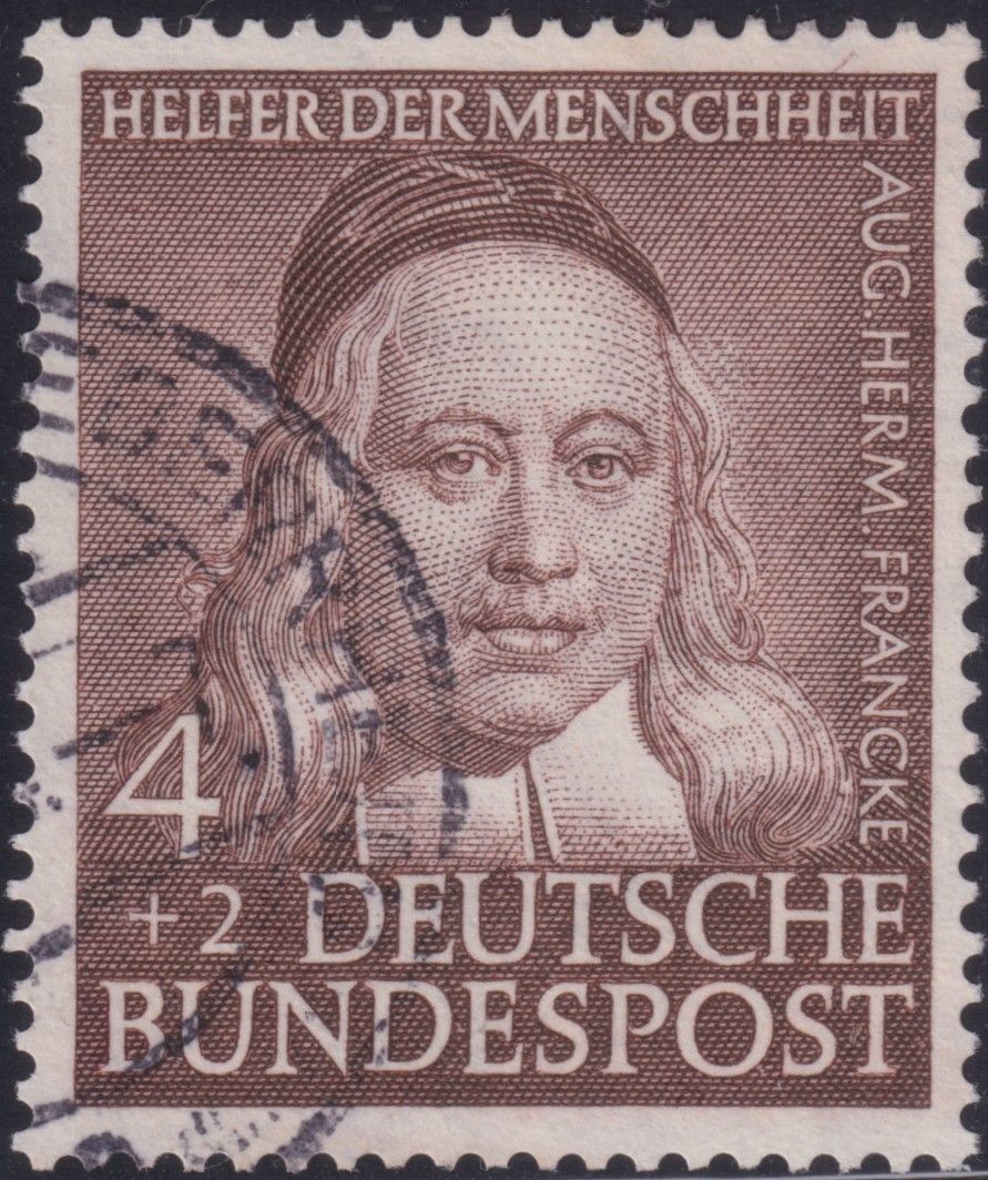 West Germany 1953 4pf+2pf Brown Humanitarian Relief Fund