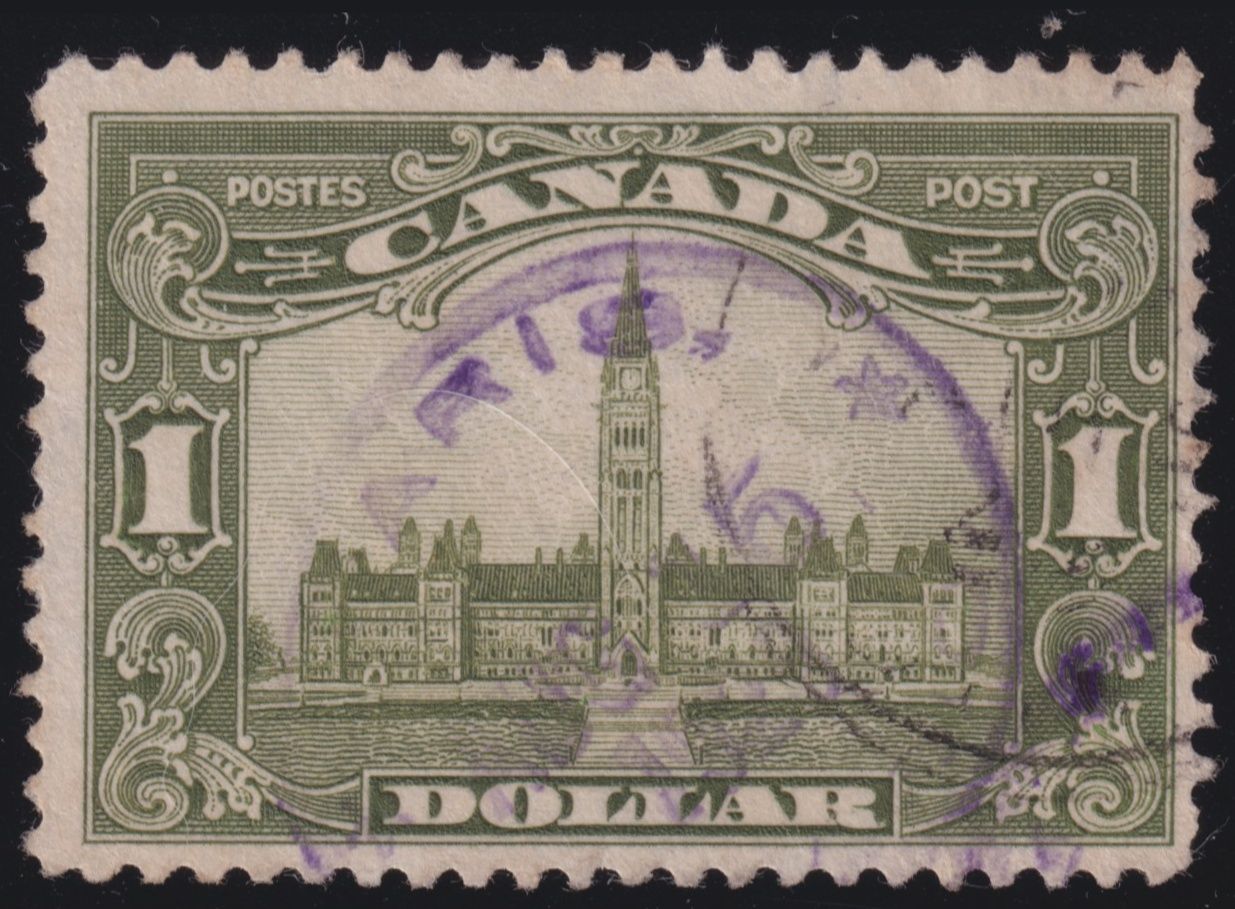 Canada 1929 $1 Olive-Green Parliament
