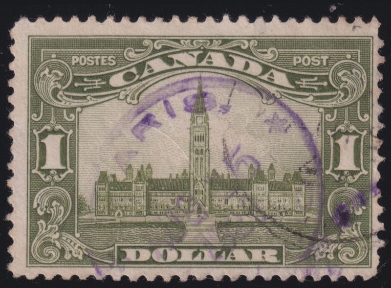 Canada 1929 $1 Olive-Green Parliament