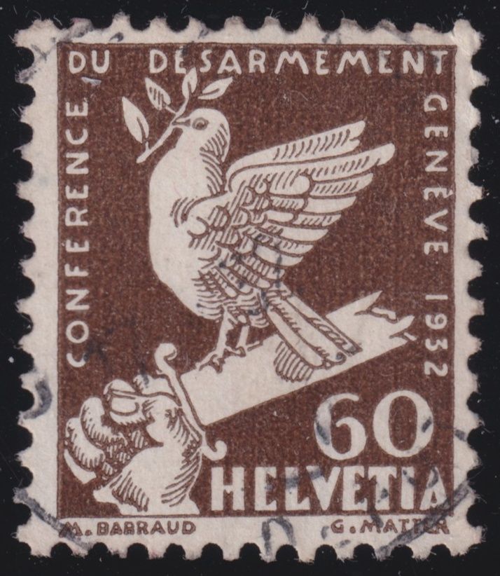 Switzerland 1932 60c Brown Disarmament Conference