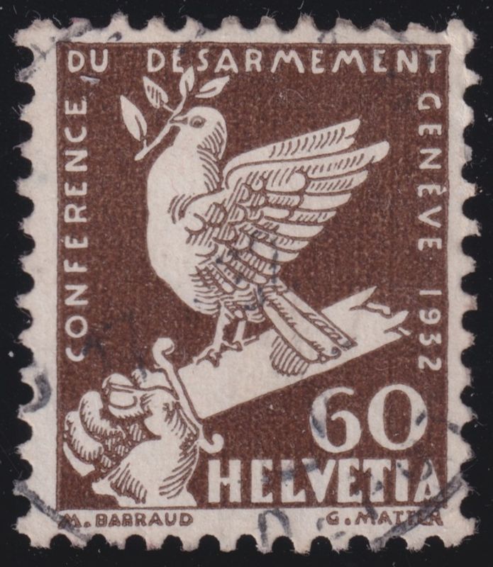 Switzerland 1932 60c Brown Disarmament Conference