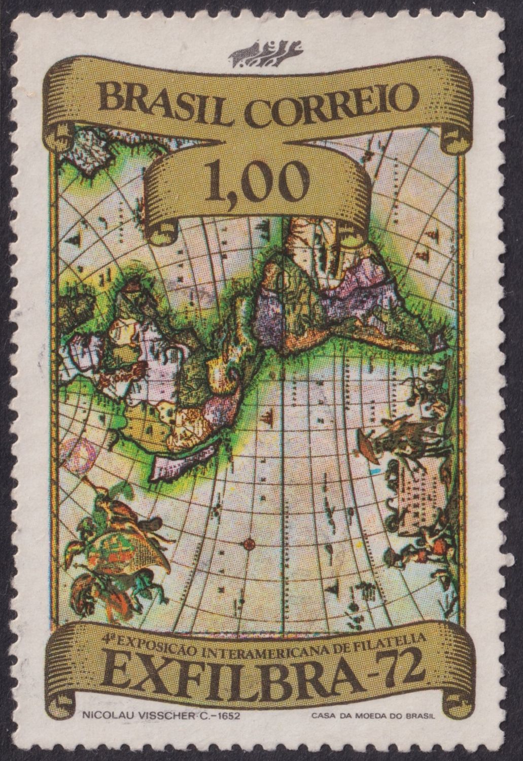 Brazil 1972 1cr EXFILBRA Stamp Exhibition