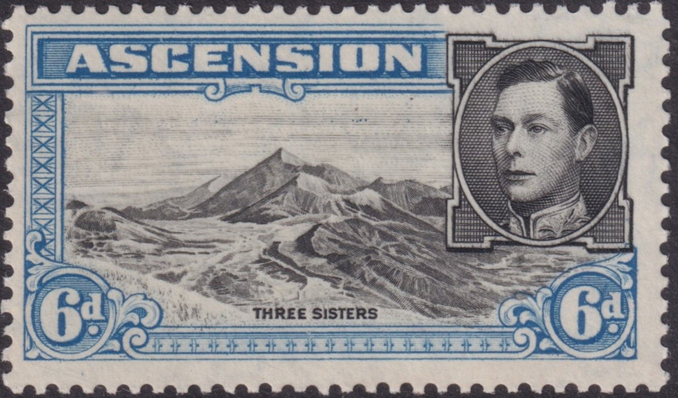 Ascension 1938 6d Black and Blue