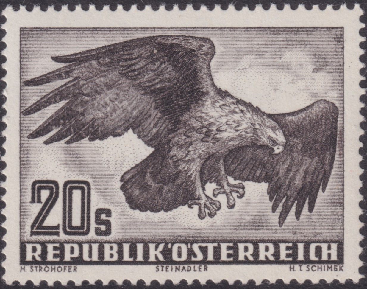 Austria 1950 20s Golden Eagle