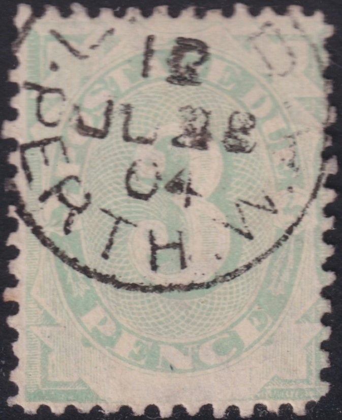 Australia 1902 3d Emerald Green Postage Due Upright Watermark