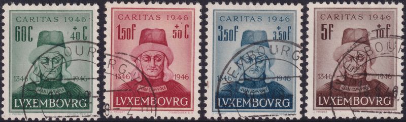 Luxembourg 1946 Charity 600th Death Anniversary of John the Blind Set