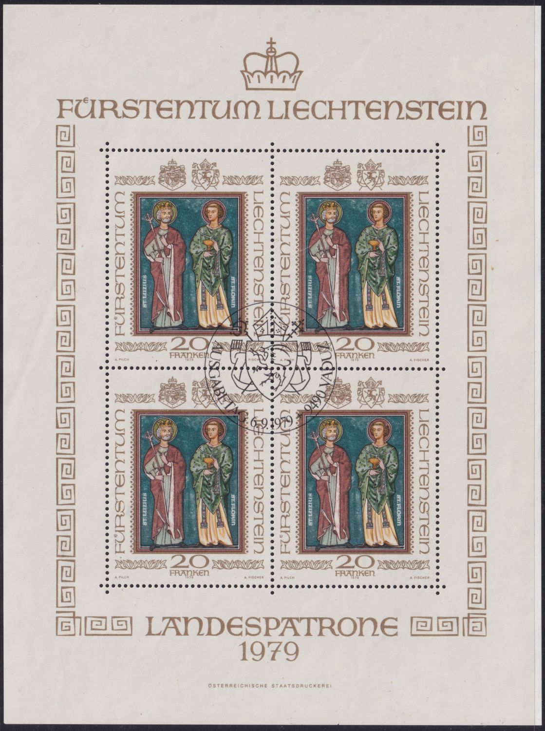 Liechtenstein 1979 Patron Saints Miniature Sheet