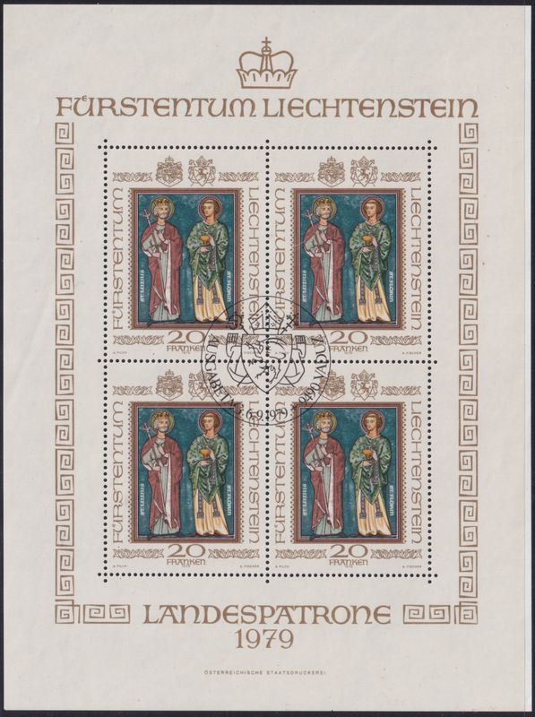 Liechtenstein 1979 Patron Saints Miniature Sheet