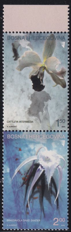 Bosnia and Herzegovina 2004 Orchids Se-tenant Pair