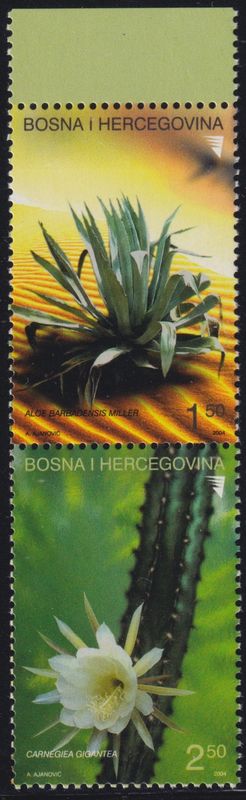 Bosnia and Herzegovina 2004 Succulents Se-tenant Pair