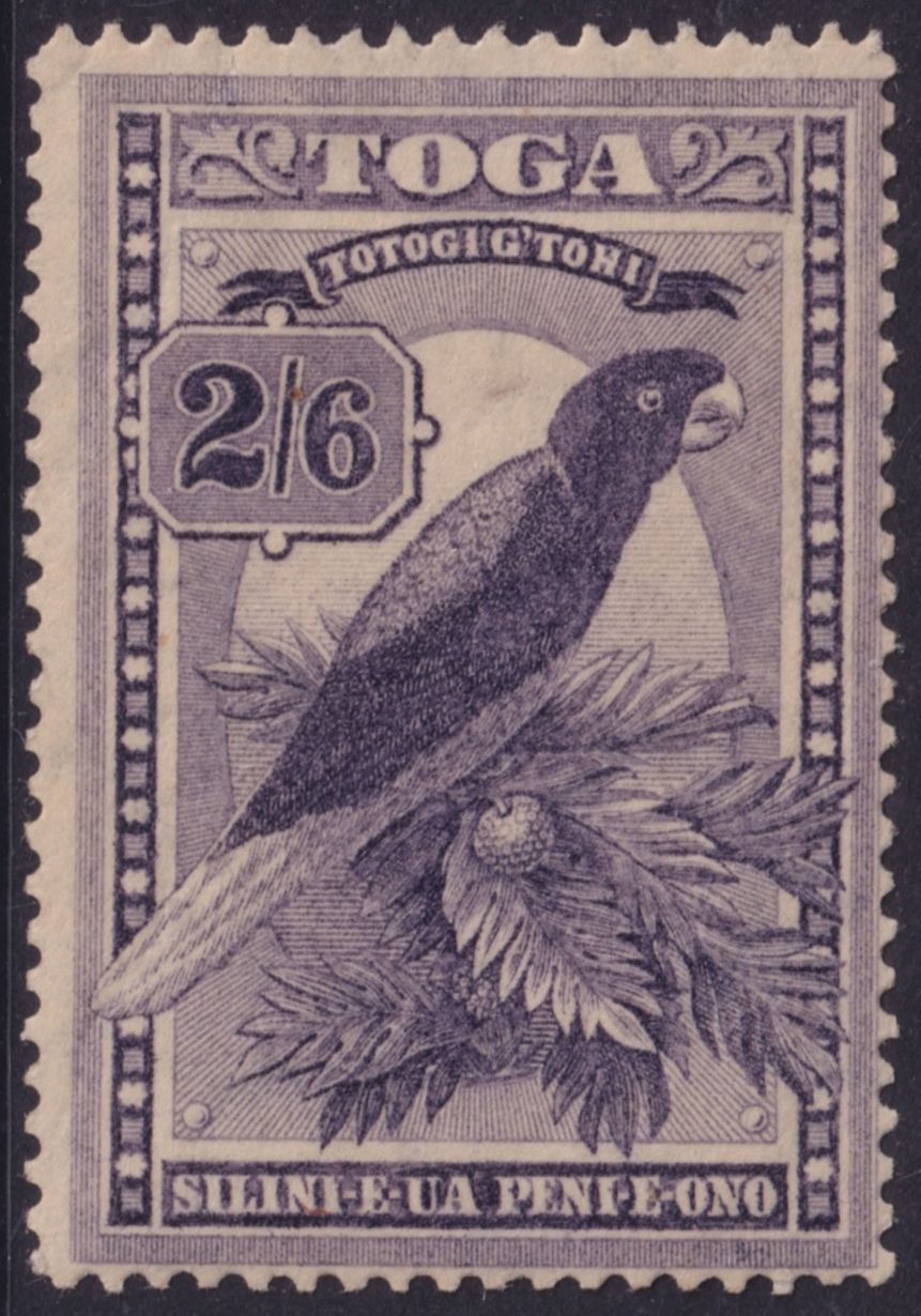 Tonga 1897 2/6d Deep Purple Watermark Sideways