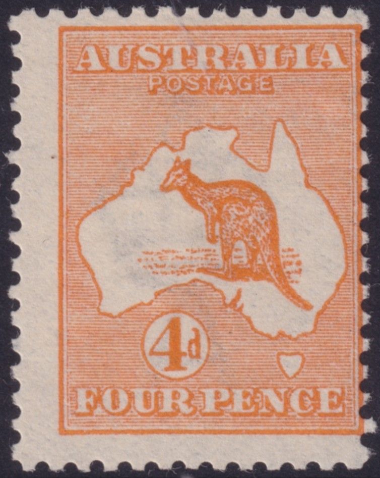 Australia 1913 4d Orange Kangaroo