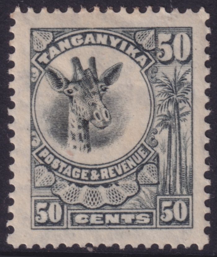 Tanganyika 1922 50c Slate-Grey