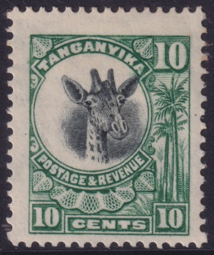 Tanganyika 1922 10c Green