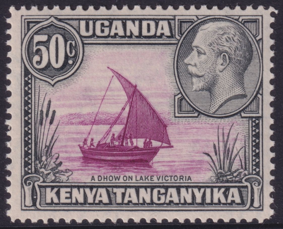 KUT 1935 50c Bright Purple and Black