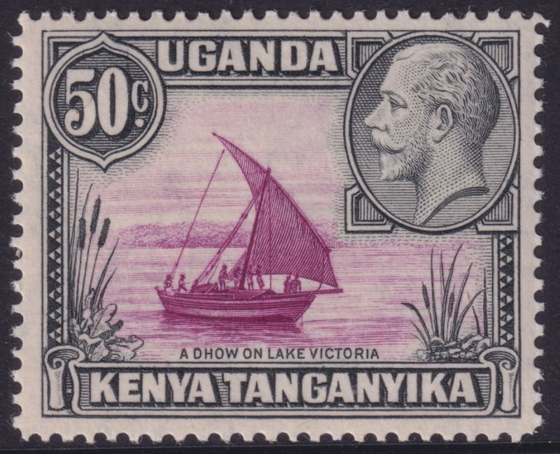 KUT 1935 50c Bright Purple and Black